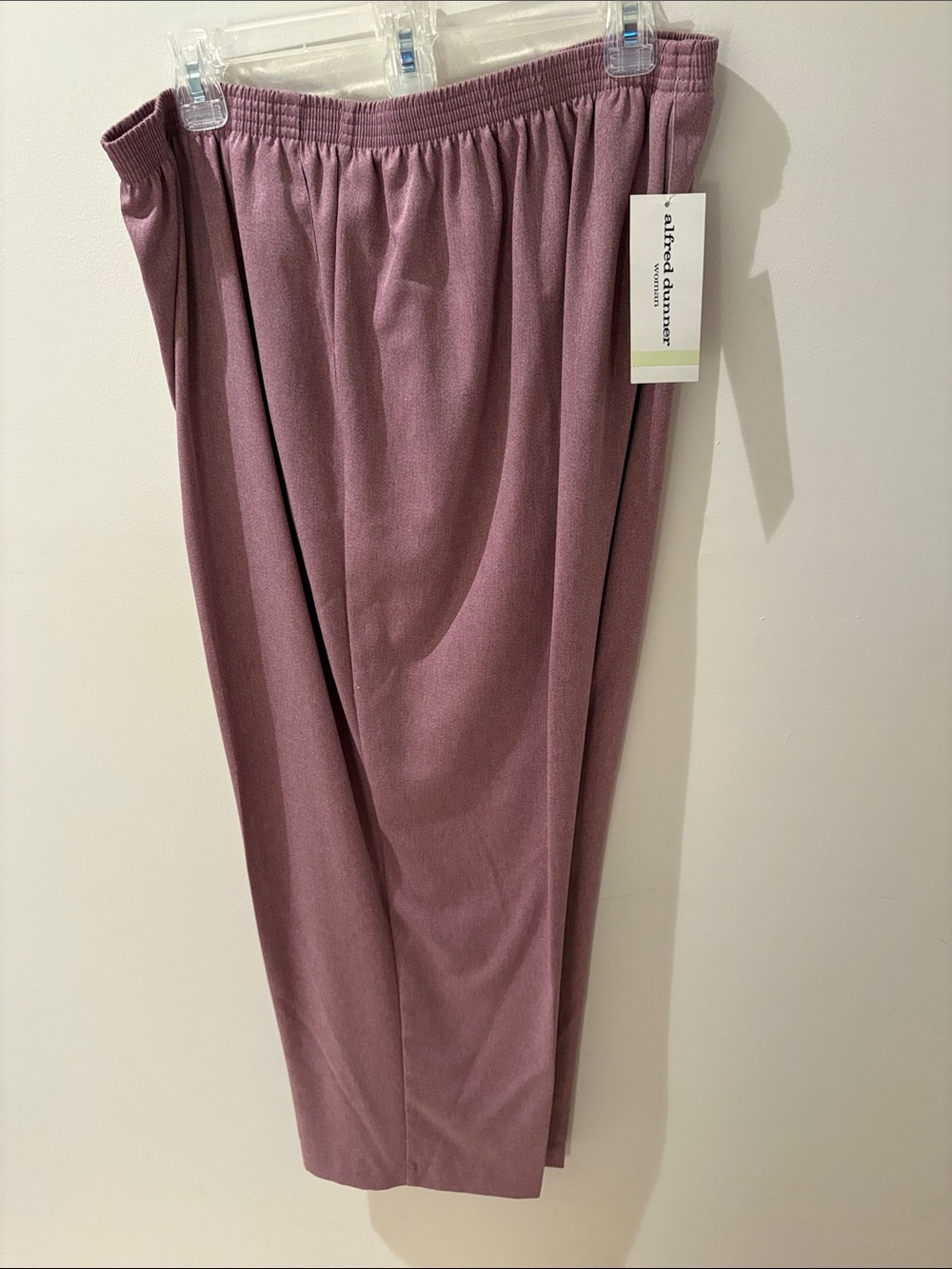 Alfred Dunner Mauve Elastic-Waist Trousers